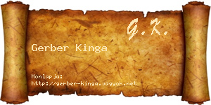 Gerber Kinga névjegykártya