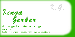 kinga gerber business card